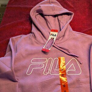 FILA Womens Logo Print Hooded Sweatshirt ( M )